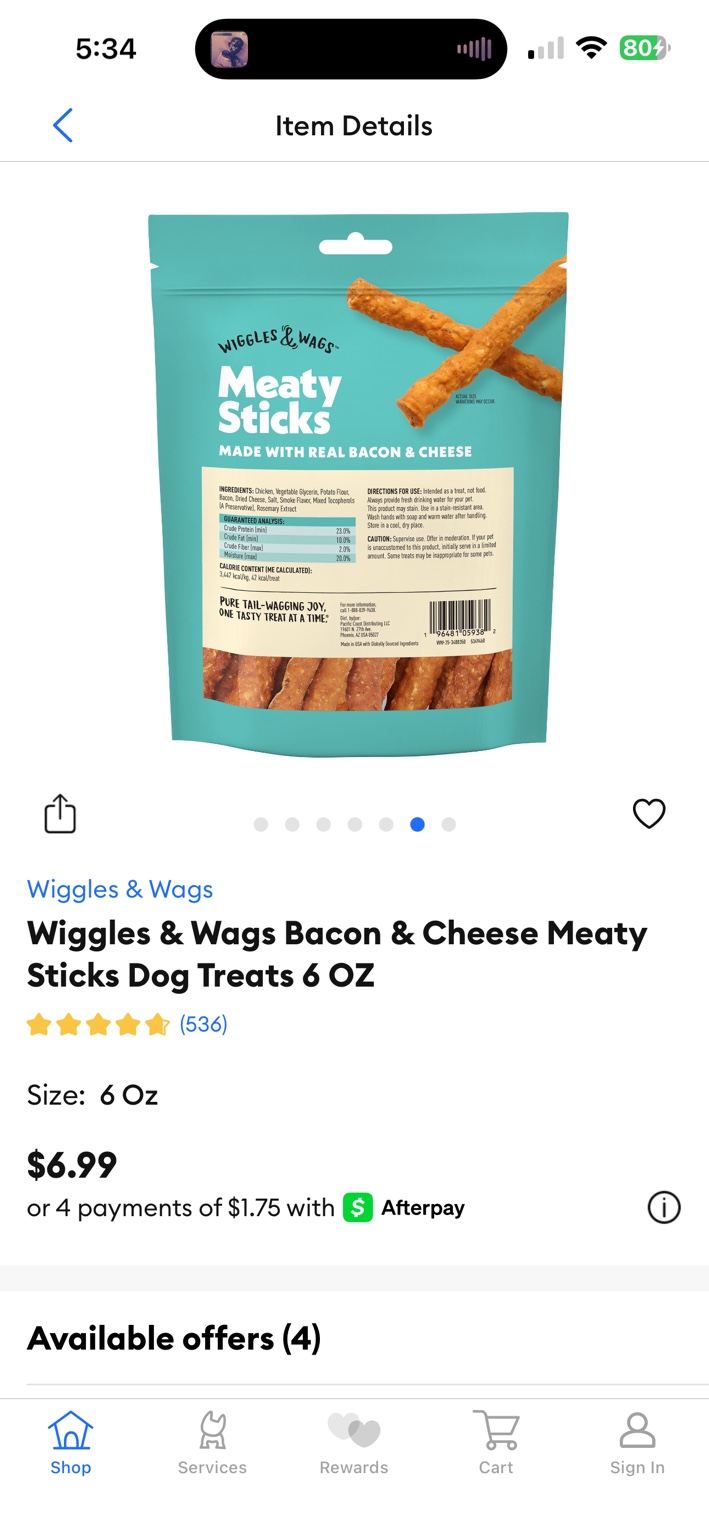 Back of bag with ingredients, guaranteed analysis, and feeding directions